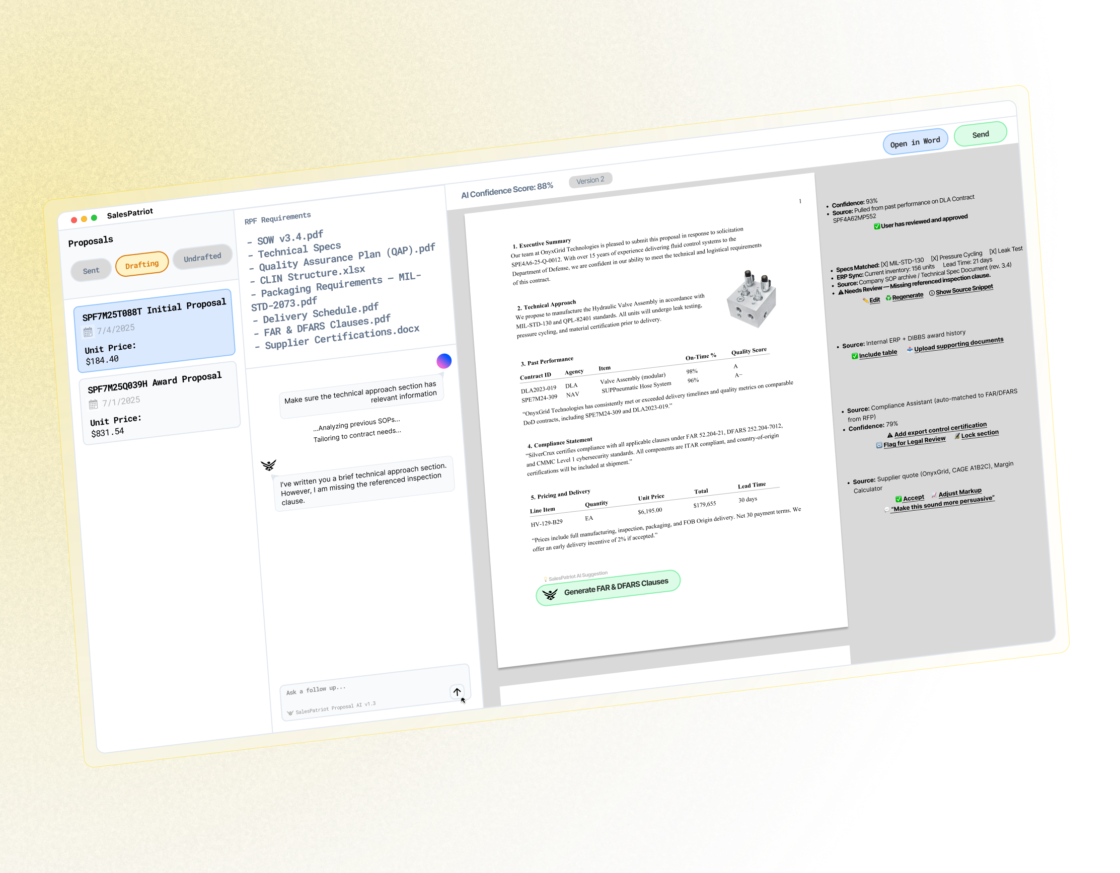 SalesPatriot AI Proposal Writing Figma Prototype